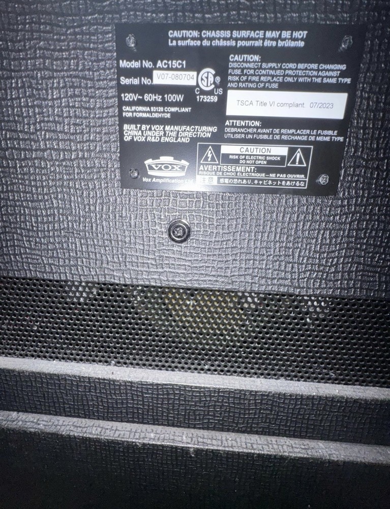 VOX AC15C1 1 x 12” Guitar Amplifier