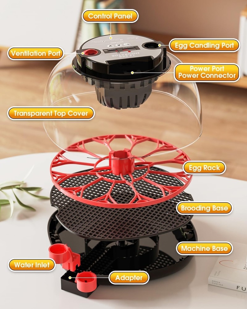 12 Egg Incubators for Hatching Eggs with Automatic Egg Turning and Humidity-FREE