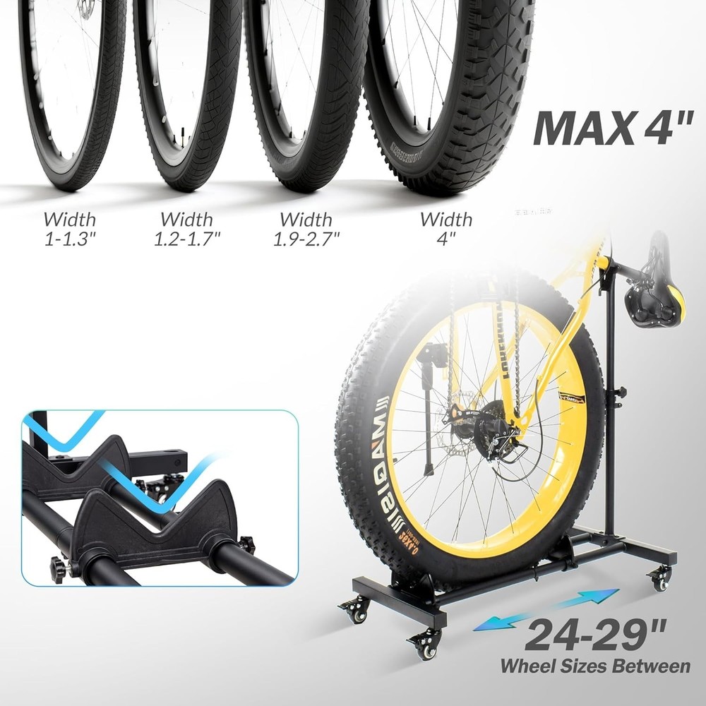 Compact Bike Storage Solution - Adjustable Height for Apartments and Garages