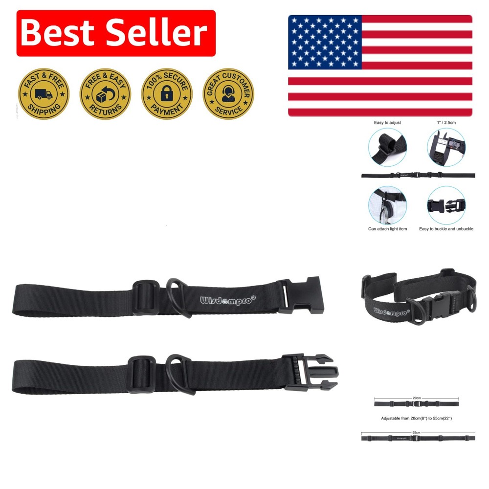 Heavy-Duty Adjustable Backpack Chest Strap with Quick Release Buckle, Black