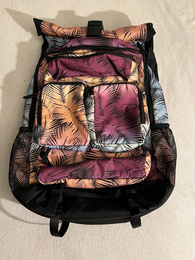 NEW Ikea Backpack Kaseberga Multicolor with Variation Multi Pocket 19.7x13.4x7"