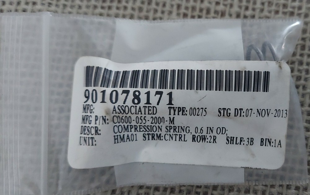 ASSOCIATED SPRING RAYMOND C0600-055-2000-M Round Wire Compression Spring