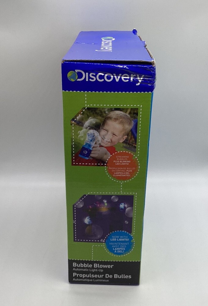 Discovery Kids LED Light Up Automatic Bubble Blower Green NIB
