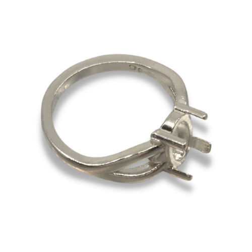 8x6mm Oval Cabochon Open Shank Ring Mounting