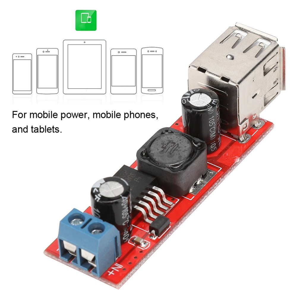 3A Step-Down Module Dual USB Output Vehicle Charging Output Module 5V/3A