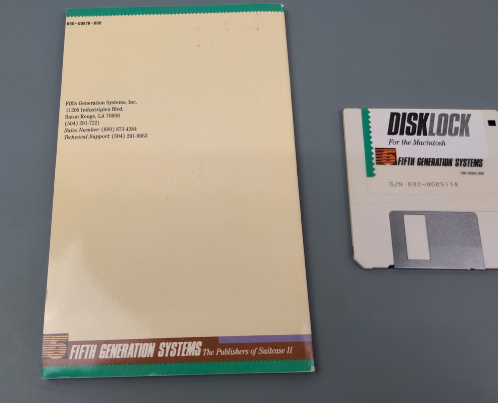DiskLock ~ Classic Apple Mac Encryption Software by Fifth Generation Systems
