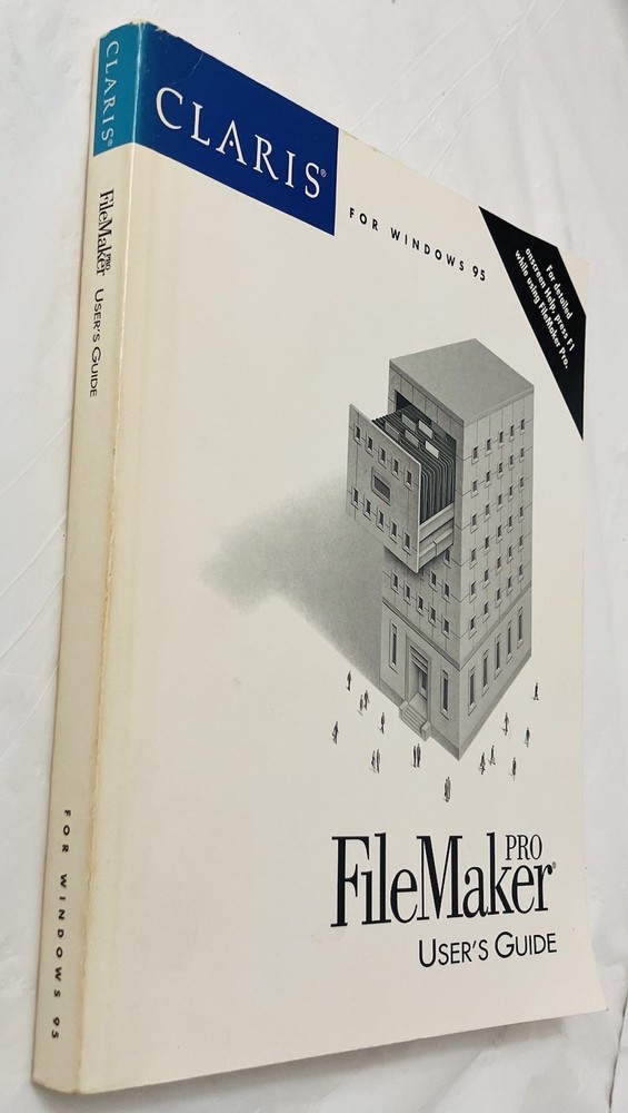 Claris FileMaker Pro User Guide Windows 95 Vintage Manual Software Reference PB