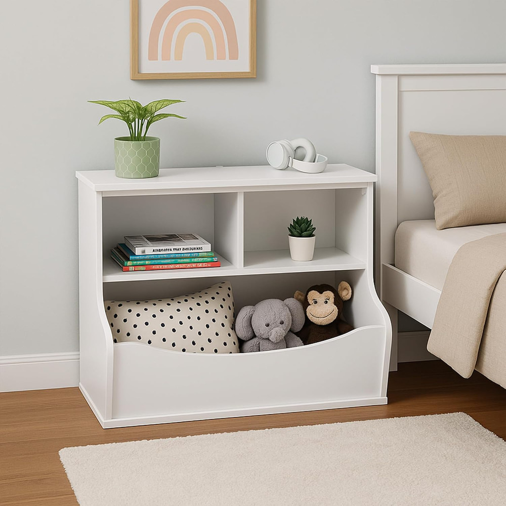 Elegant Multi-Functional White Bookcase for Home or Office Storage