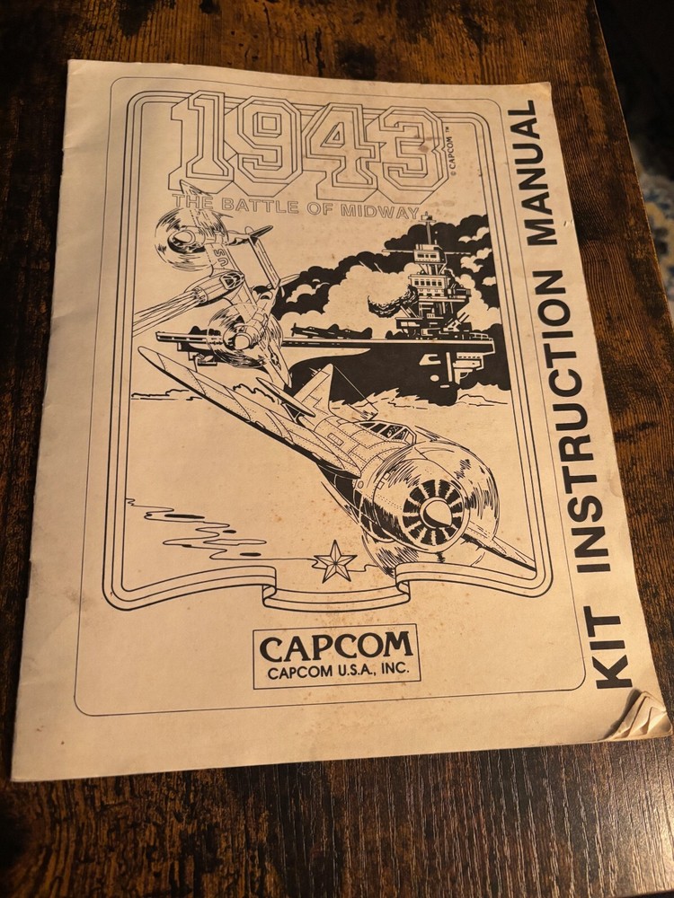 ORIGINAL CAPCOM 1943 BATTLE OF MIDWAY KIT INSTRUCTION MANUAL