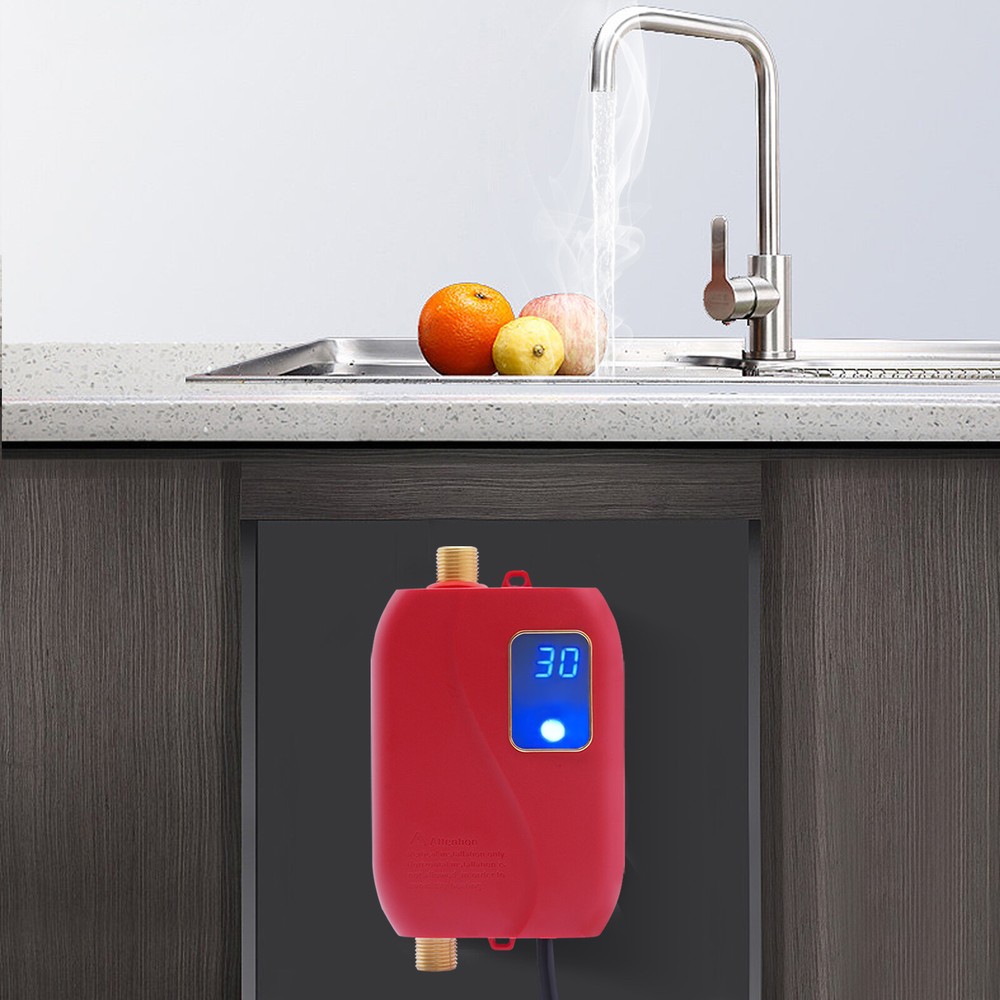 110V Instant Electric Tankless Hot Water Heater Shower Kitchen Bathroom Portable