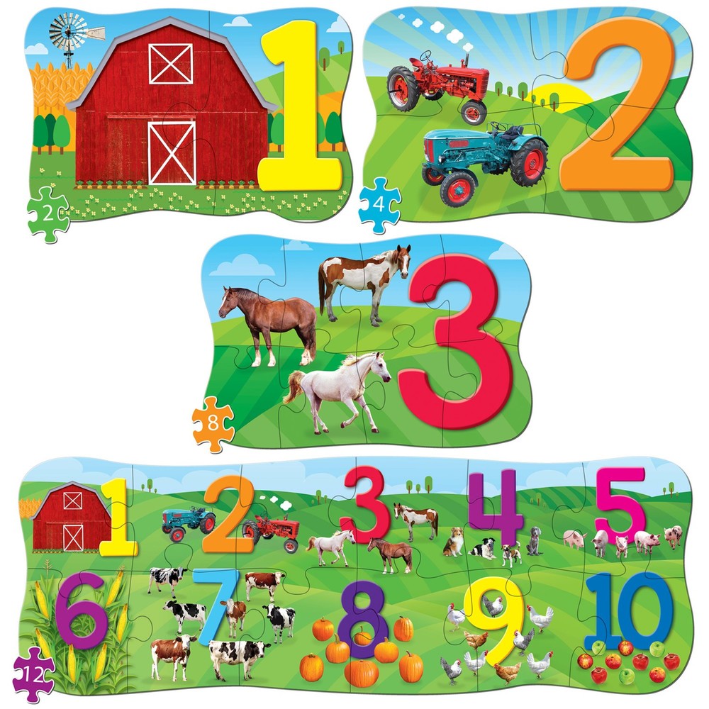MasterPieces - 123's - Educational 4-Pack Jigsaw Puzzles