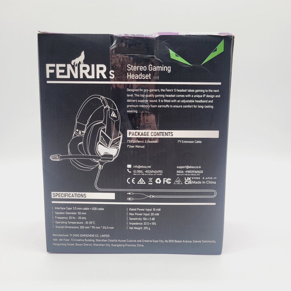 EKSA Fenrir Gaming Headset with Microphone for PS4 PC Xbox one PS5 Switch