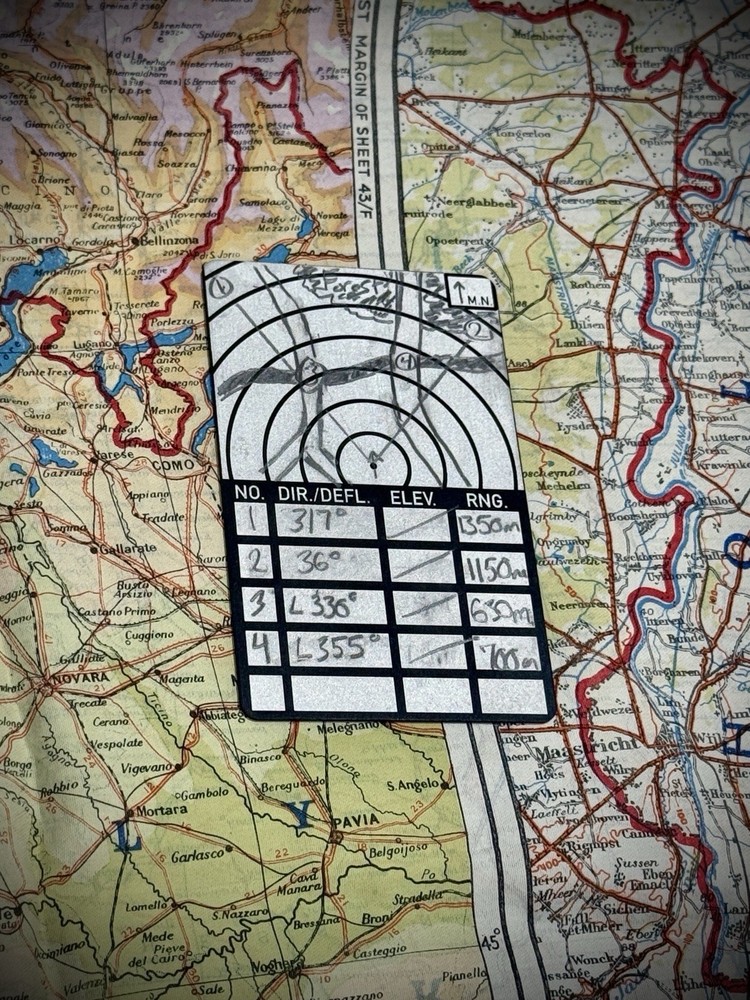 Compact Standard Range Card / U.S. Military - Army -