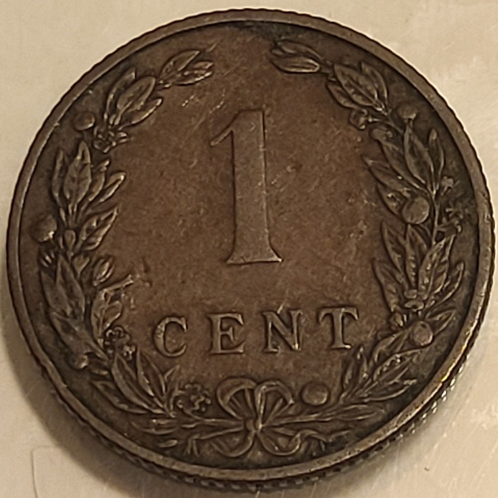 1906 Netherlands 1 Cent Copper Coin! Good Condition!