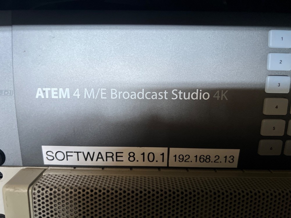 Black Magic ME4 Broadcast Studio 4K switcher