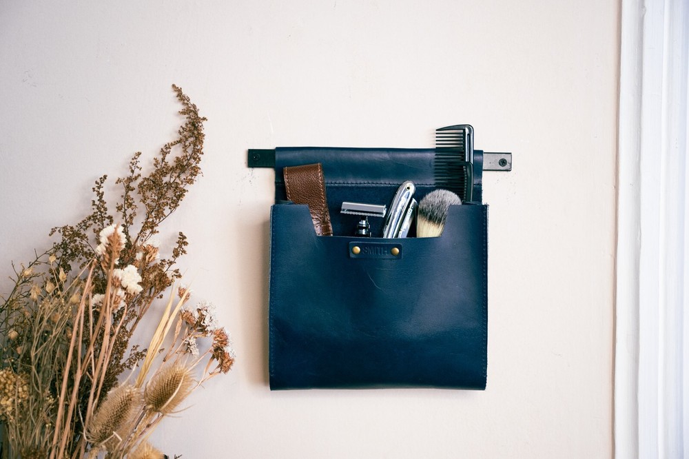 Medium Leather Wall Pocket Organizer