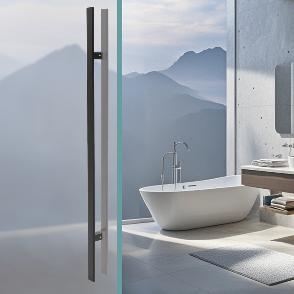 304 Stainless Steel Double Sided Pull Door Handle, H-shaped Door Pull Handle