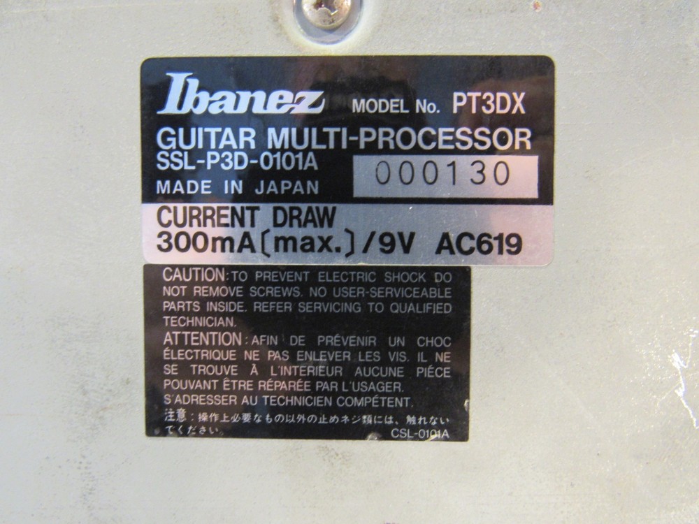 Ibanez PT3DX Guitar Multi-Processor Pedal SSL-P3D-0101A