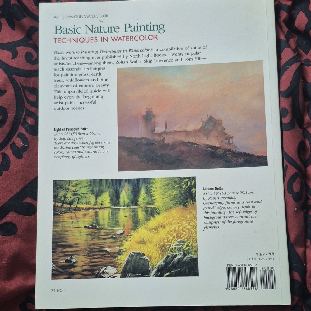 North Light Books Watercolor Painting 'Basic Nature Techniques' Nature Theme