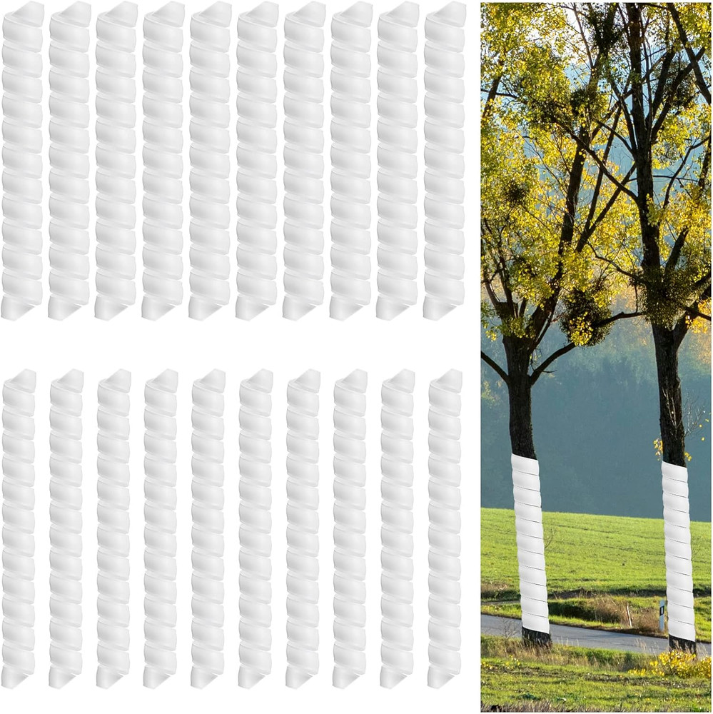 20 Pcs Tree Trunk Protector Plastic Spiral Trunk Tree Wrap Guard Bark Tube Prote