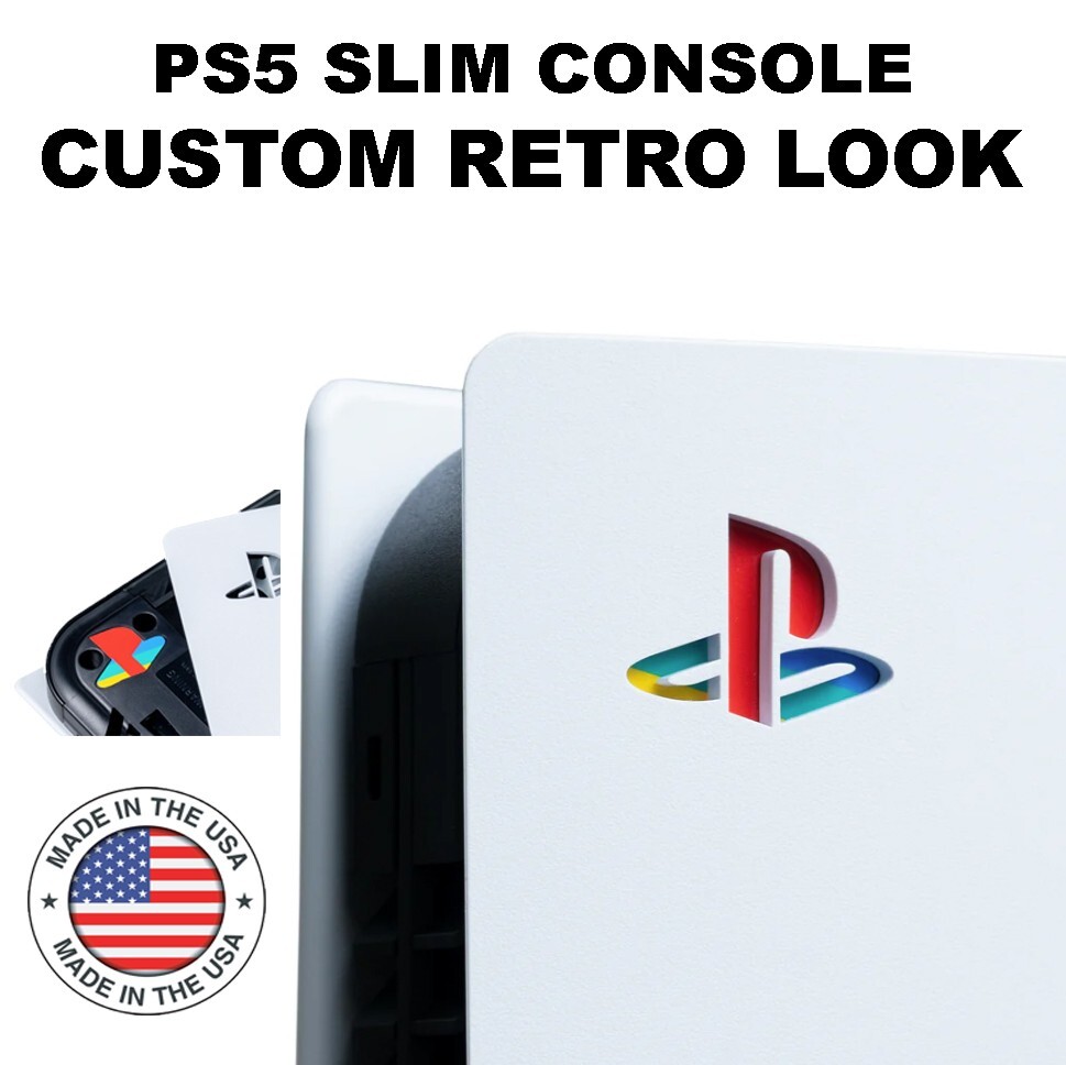 Ps5 logo Insert corner Console Classic Retro Slim Disc & Digital Version