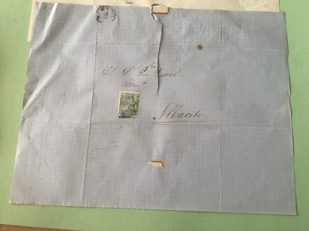 Spain 1873  postal cover  2 items Ref A1829