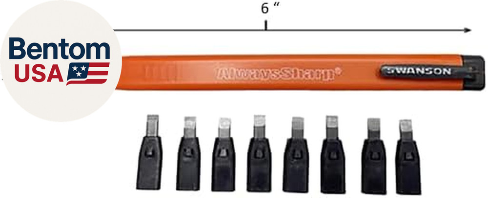 Co CP216 Alwayssharp Refillable Mechanical Carpenter Pencil, Two Pack, with 8 Mo