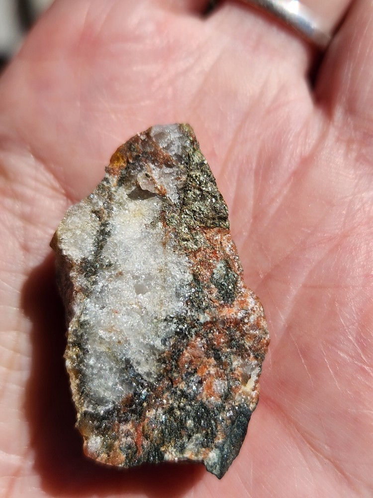 Granite gold rock specimen
