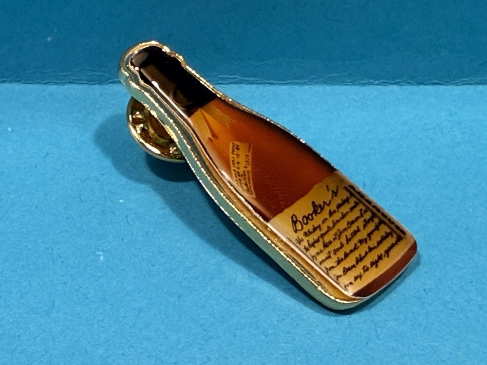 Vintage Bookers Whiskey Pin Back Button