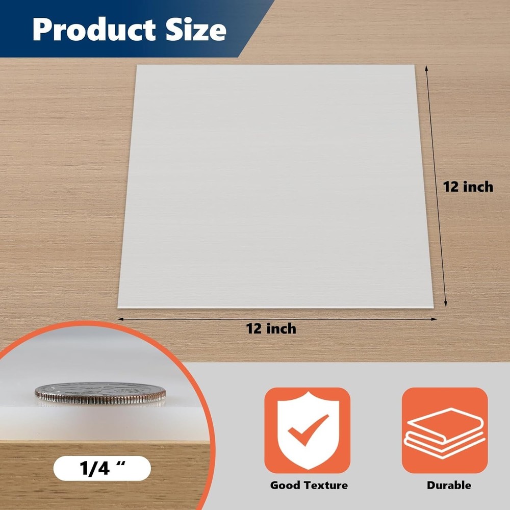 Translucent Silicone Rubber Sheet - 12" x 12" x 1/4" for Durable DIY Solutions
