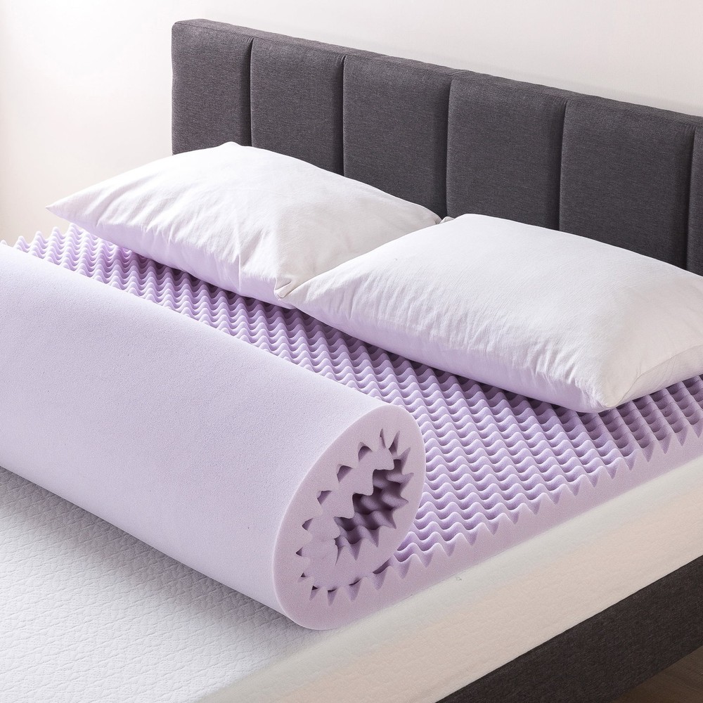 2" Egg Crate Lavender Memory Foam Mattress Topper Full
