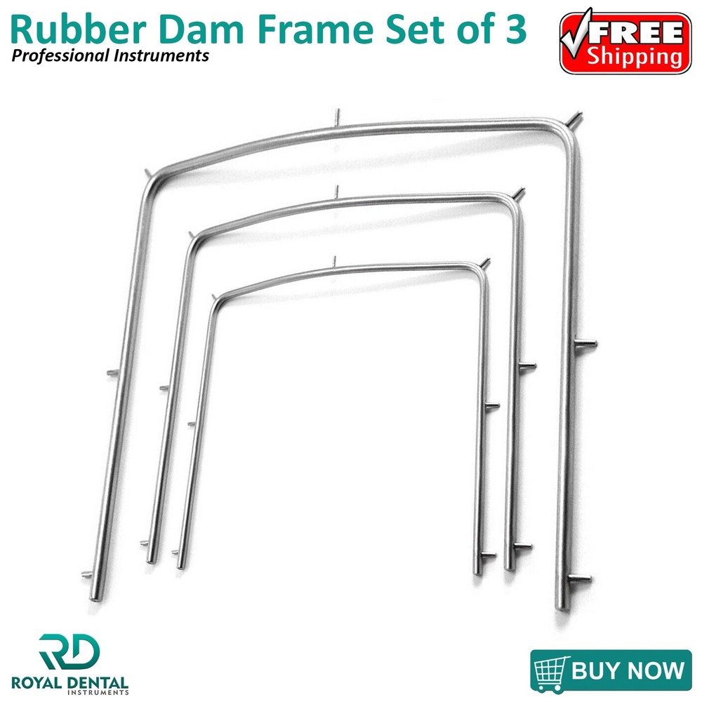 Rubber Dam Frame for Framing Dental Dam, Endodontics Sizes Small, Medium, Large
