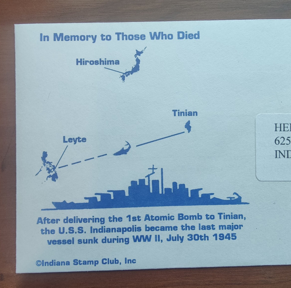 Commemorative Envelope USS Indianapolis July 30, 1945