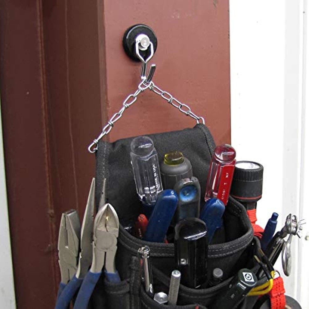 Master Magnetics 7580 Magnetic Hook Organizer Rotating Swing Hook 65 Pound Pull