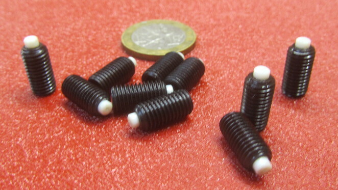 Set Screws, Nylon Tip, 1/4-28 x 1/2" Thread Length, 10 PC Upper Lower Retention