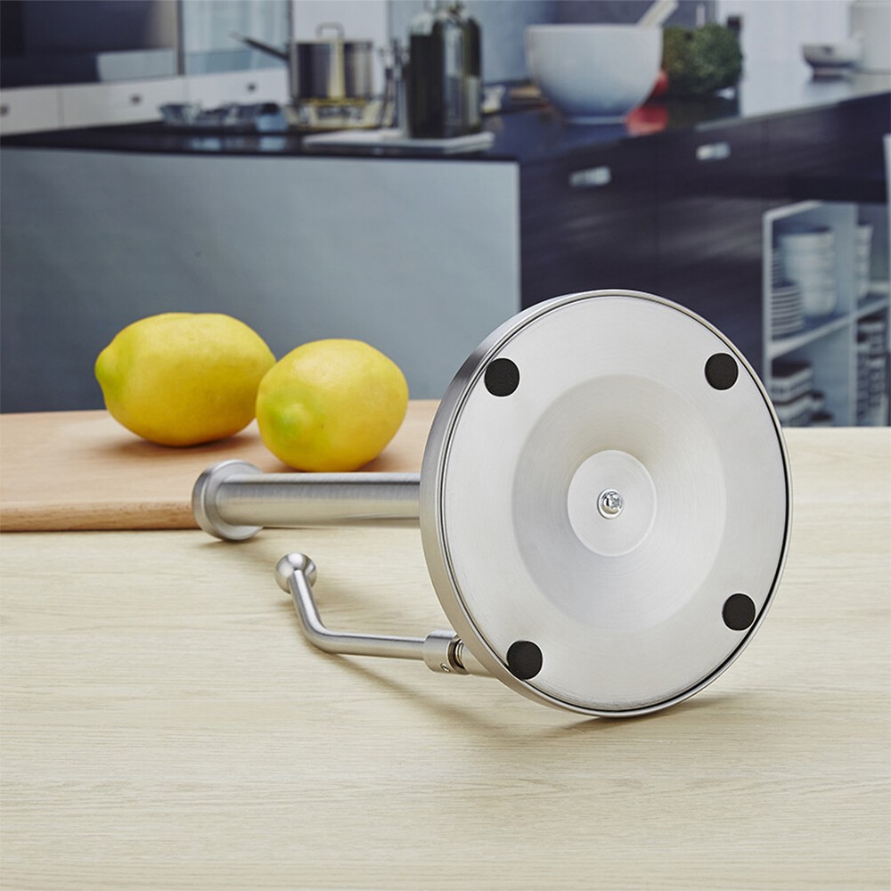 New Kitchen Stainless Steel Towel Roll Holder Pole Stand Storage Solution Silver