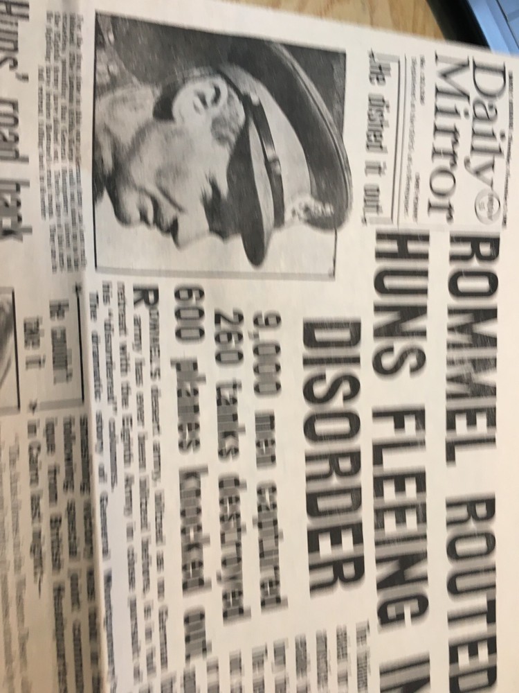 ROMMEL MONTGOMERY ET C 1943 newspaper WW2