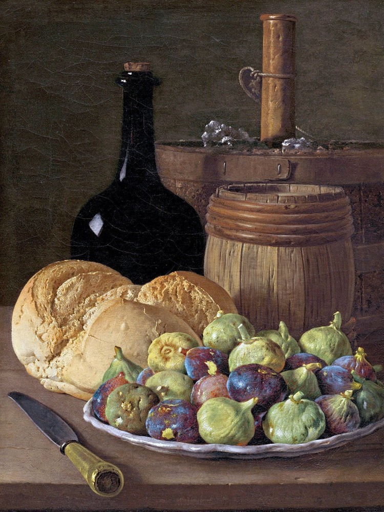 Still Life with Figs and Bread Tile Mural Kitchen Wall Backsplash Marble Ceramic