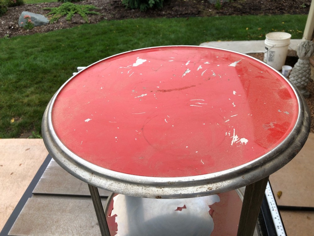 DAYSTROM VINTAGE METAL SIDE TABLE