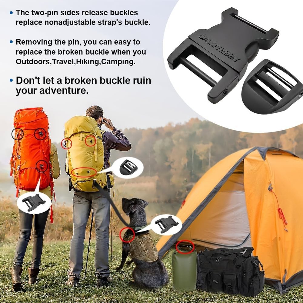 Buckle Quick Side Release Buckle,Adjustable No Sewing Clip,Plastic Replacement