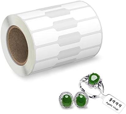 Self adhesive jewelry tags roll white labels for pricing and display use