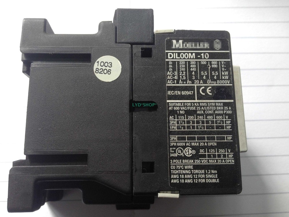 Contactor DIL00M-10 AC220V AC contactor, DIL00M10
