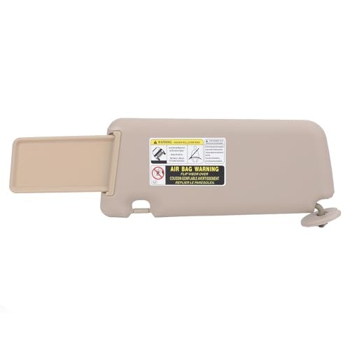 Front Right Passenger Side Sun Visor, Sun Visor Replacement with Makeup Beige