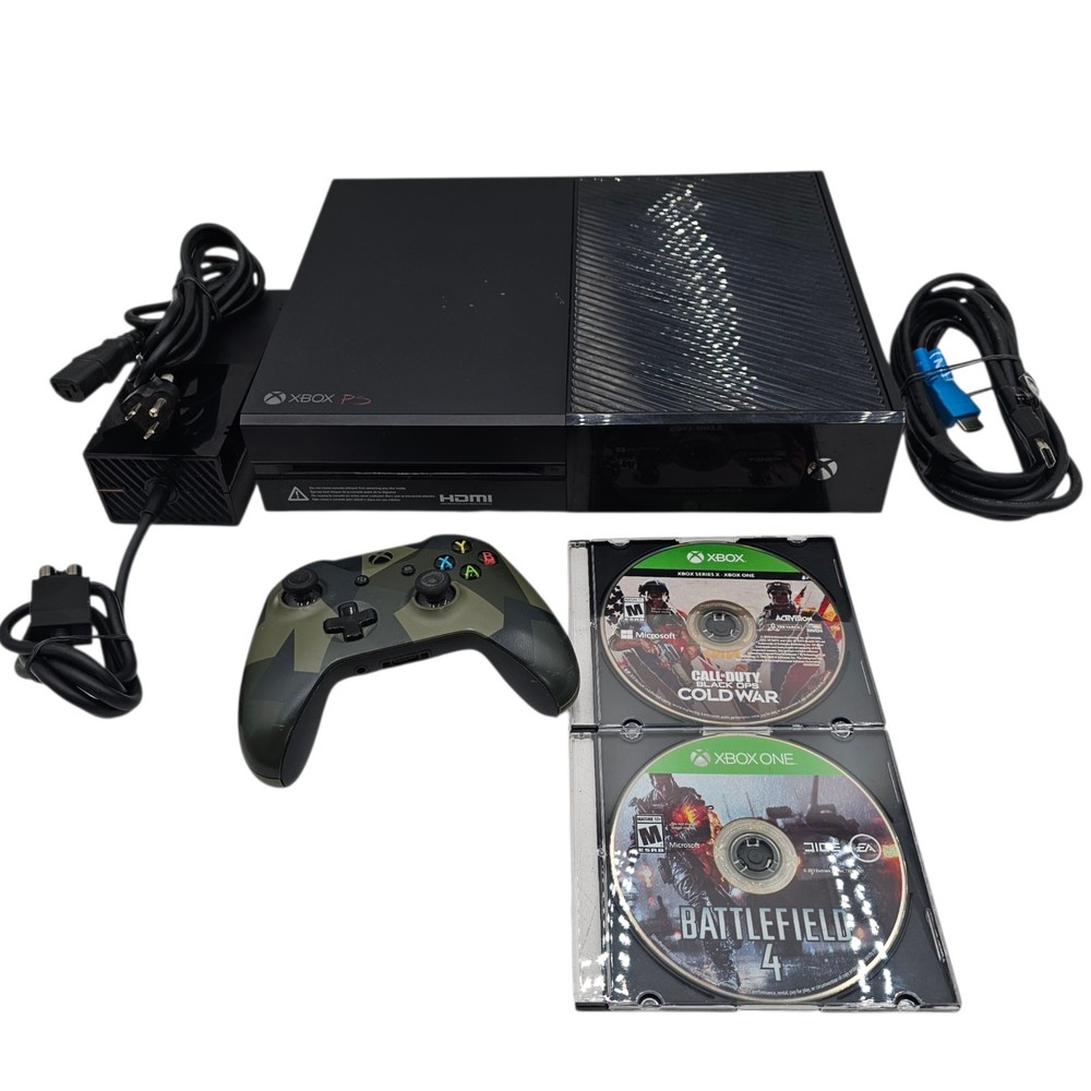 Microsoft Xbox One 1TB Original Console W/ Controller Tested 2 Game Bundle 1540
