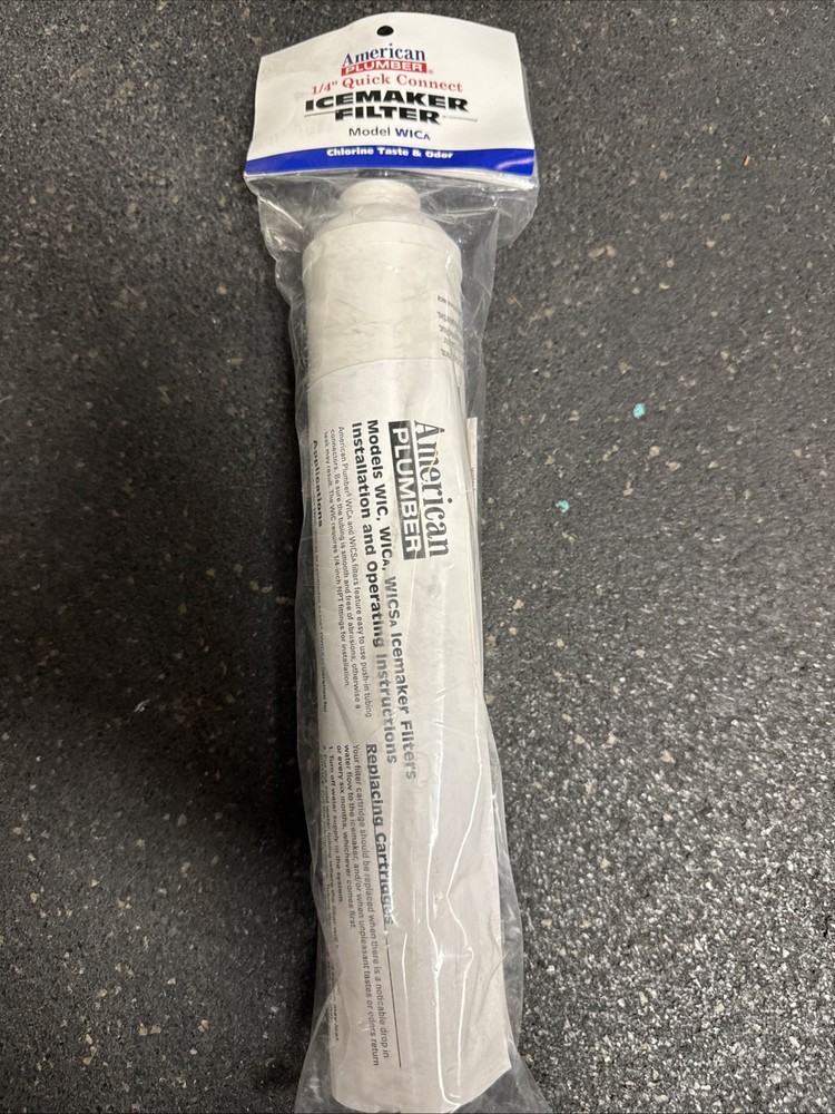 American Plumber Quick Connect Icemaker Inline Water Filter 1/4" New