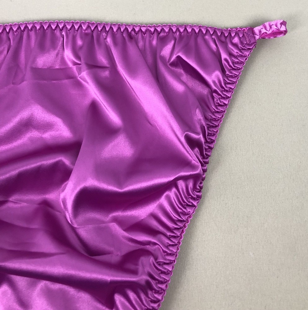Satin String Panty Magenta XL