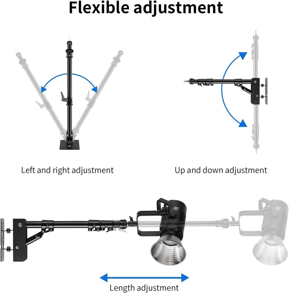Wall Mount Triangle Boom Arm 39.37" for Studio
