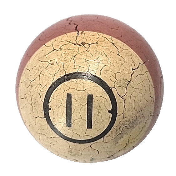 Vintage Clay Billiard Ball #11