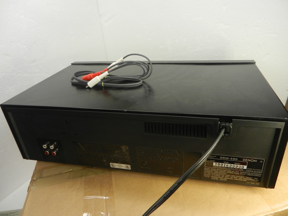 Denon DRW-580 Dual Cassette Tape Deck Auto Reverse Dolby - ORIGINAL BOX !