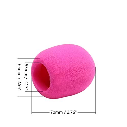 2Pcs Microphone Covers Foam Mic Cover Handheld Microphone Windscreen Pink